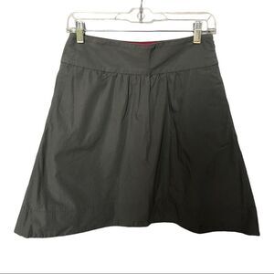 J Crew  A Line Lined skirt gray size 4 back zip side seam pockets Cotton